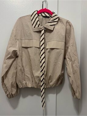 ZARA CONTRAST COLLAR POPLIN SHIRT